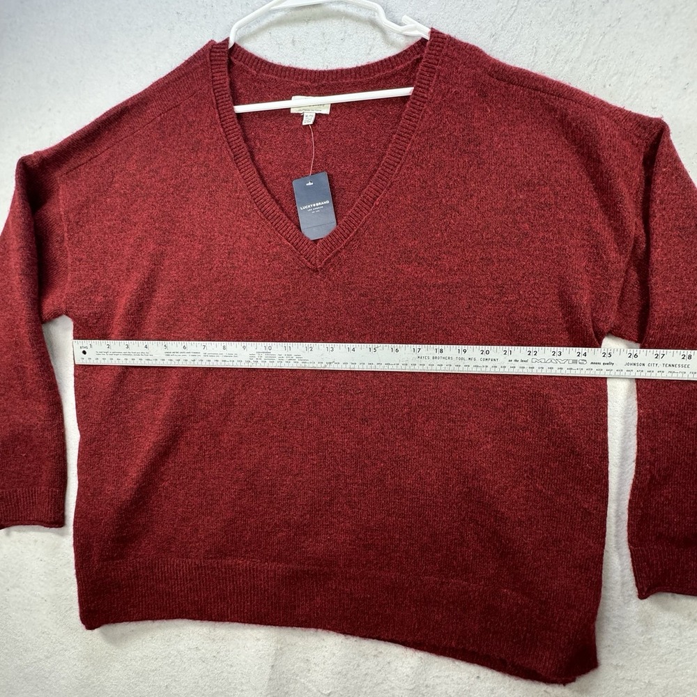 NEW $89 Lucky Brand Cloud Soft V-Neck Sweater Women's XL‎  Wool Blend Oversized - Picture 6 of 12